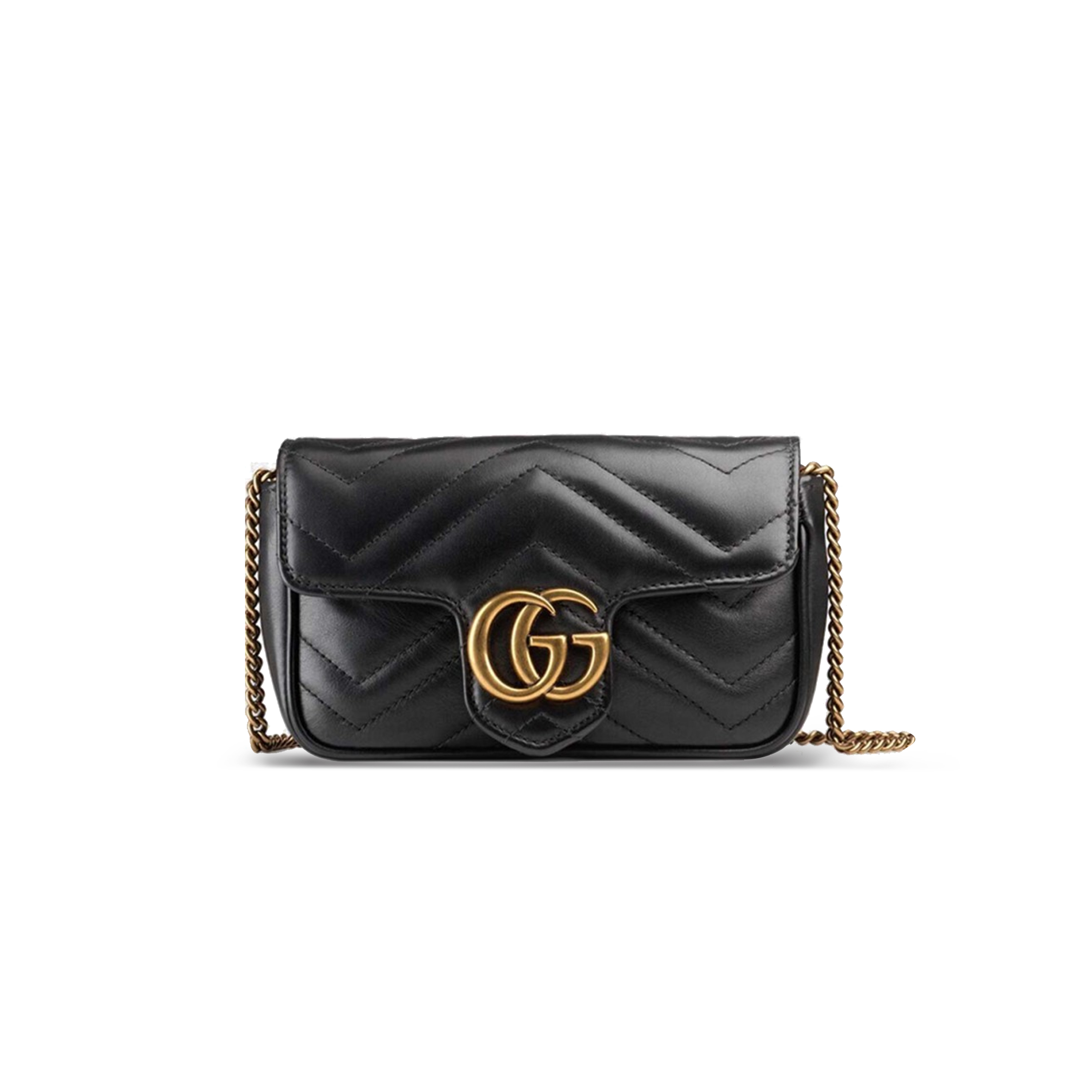 GUCCI GG MARMONT MATELASSÉ LEATHER SUPER MINI BAG 446744 (22*13*6cm)